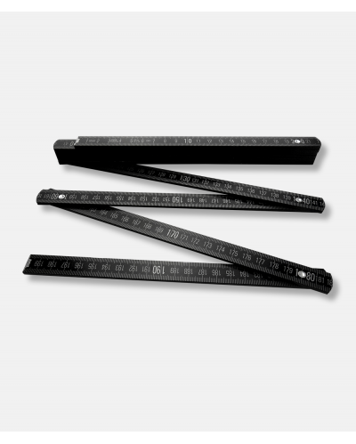 Arkitektens tommestok - Mètre pliant en bois teinté noir